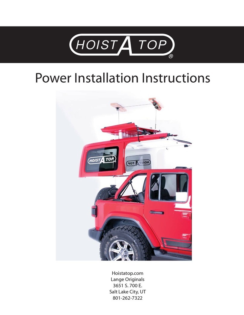 Lange Originals Hoist-a-Top installation instructions