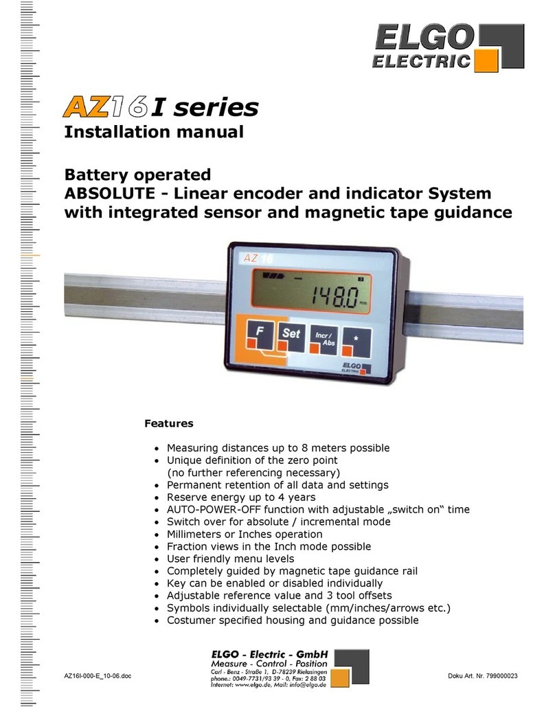 ELGO Electric AZ16I series installation manual