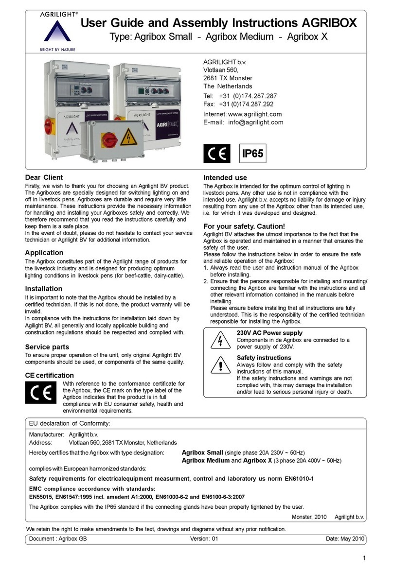 Agrilight Agribox Small User guide and assembly instructions