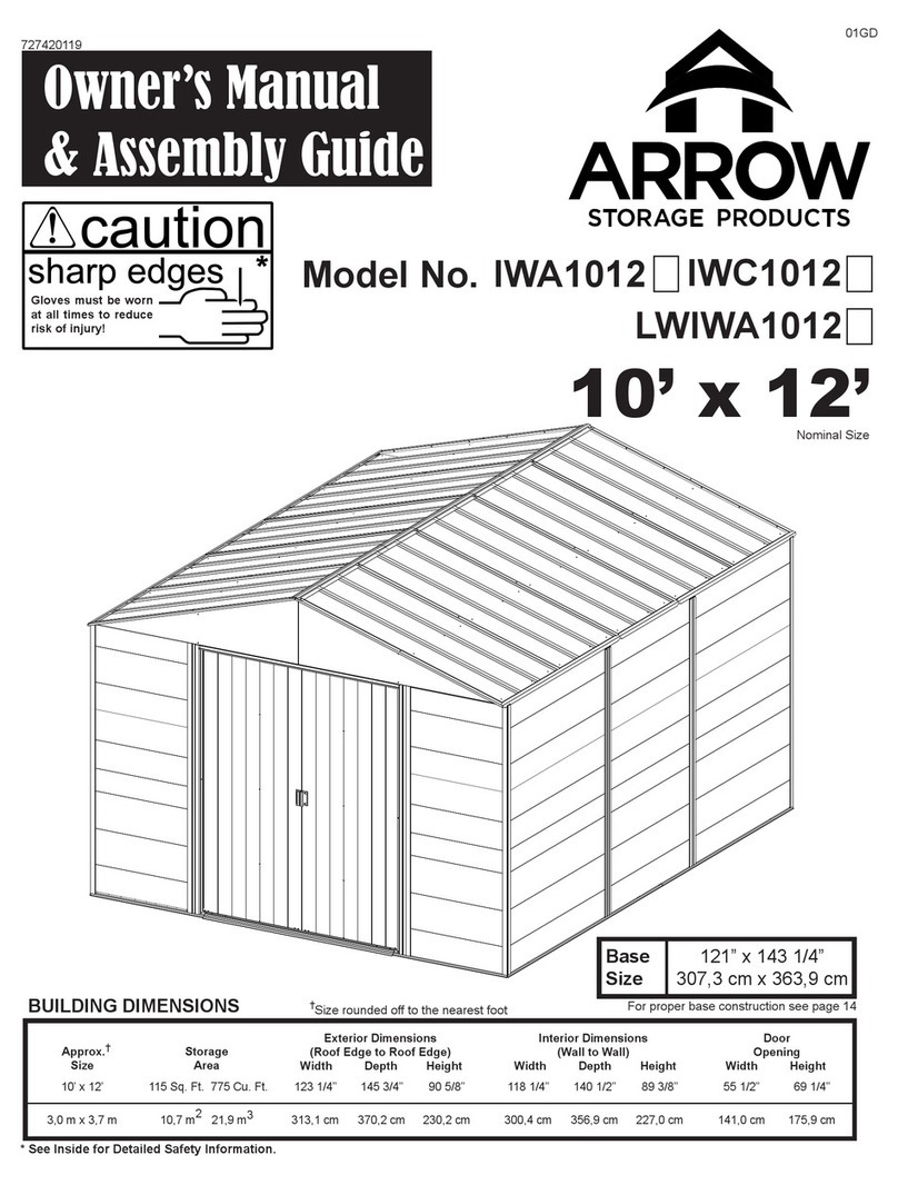 Arrow Storage Products IWA1012 Owner's manual & assembly guide