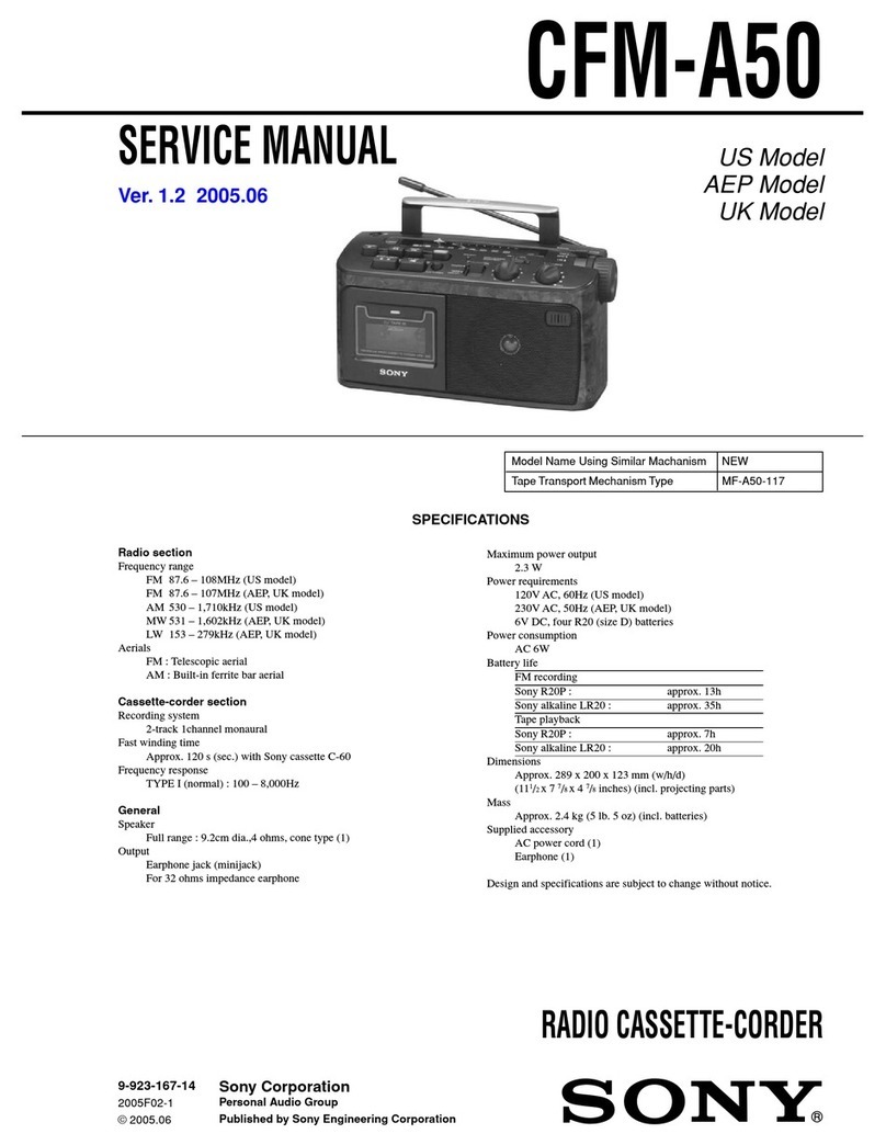 Sony CFM-A50 Service manual