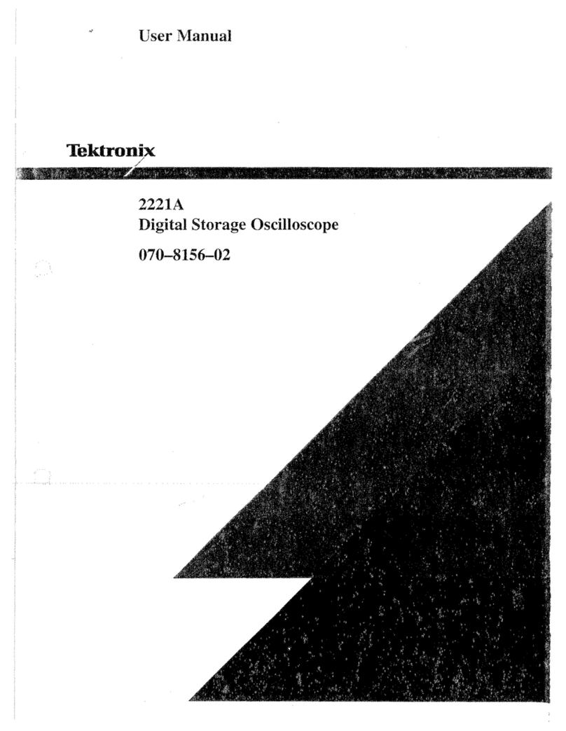 Tektronix 2221A User manual