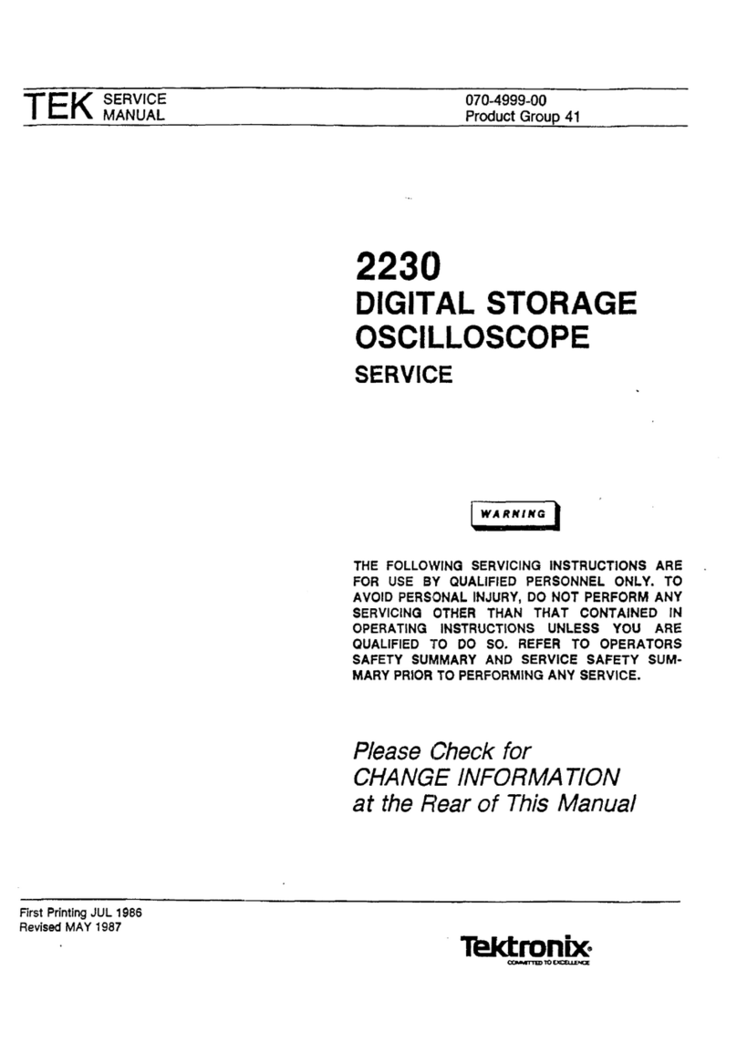 Tektronix 2230 User manual