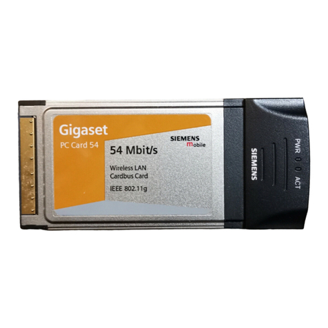 Siemens Gigaset PC Card 54 User manual