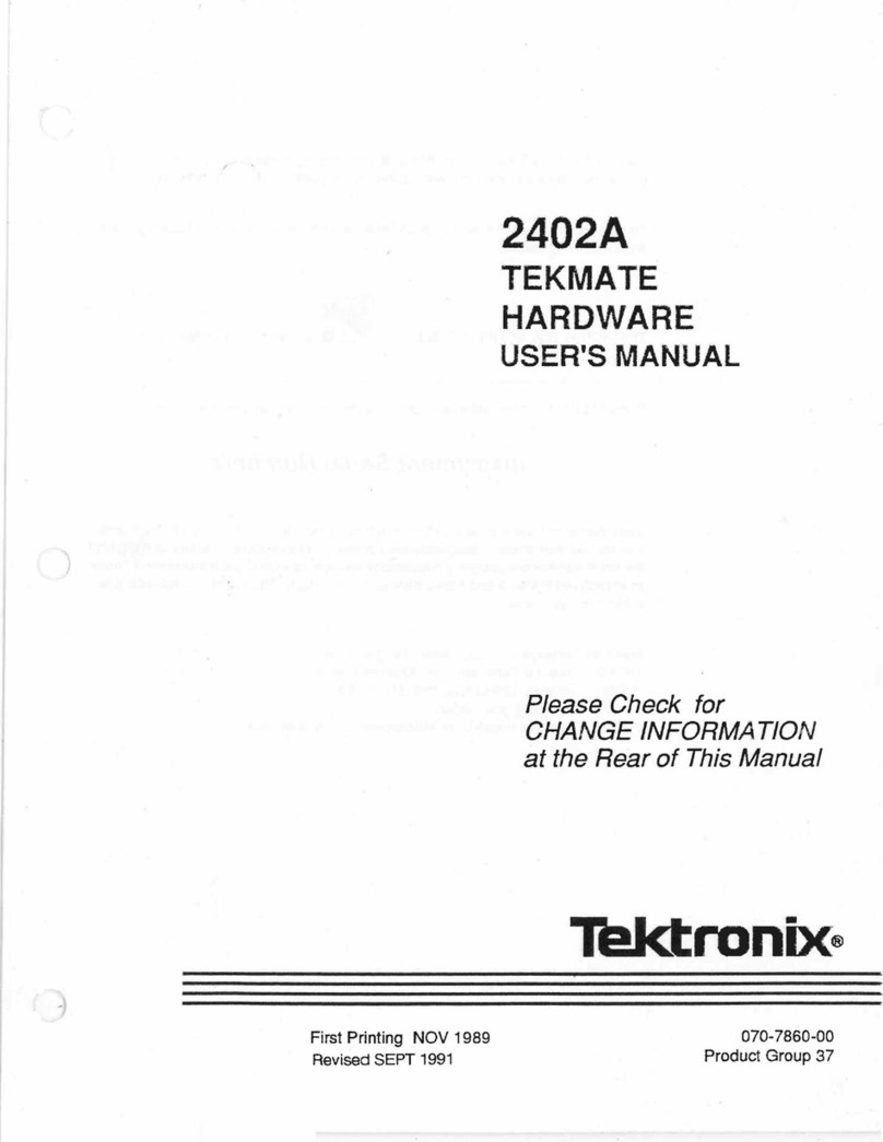 Tektronix 2402A User manual Tektronix 2402A User manual