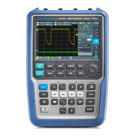 Rohde & Schwarz Scope Rider RTH1004 User manual