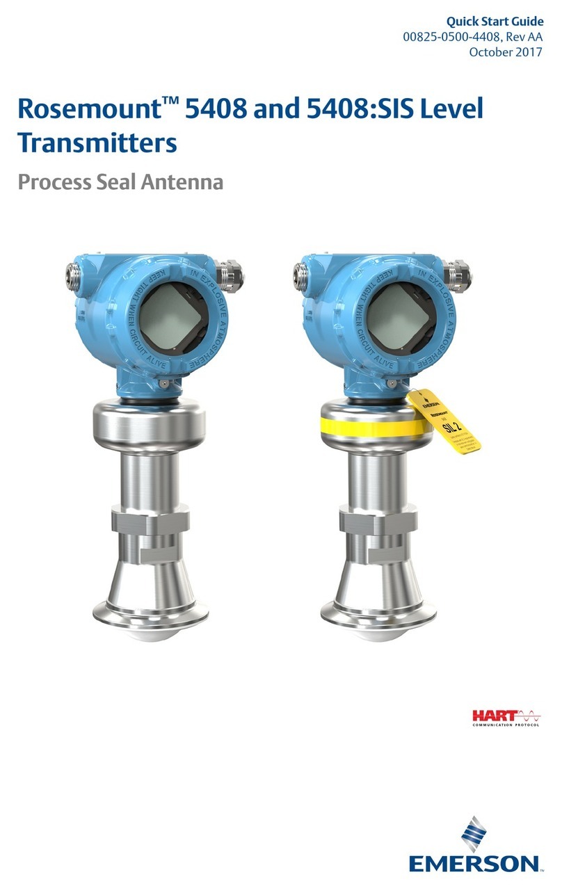 Emerson Rosemount 5408 quick start guide