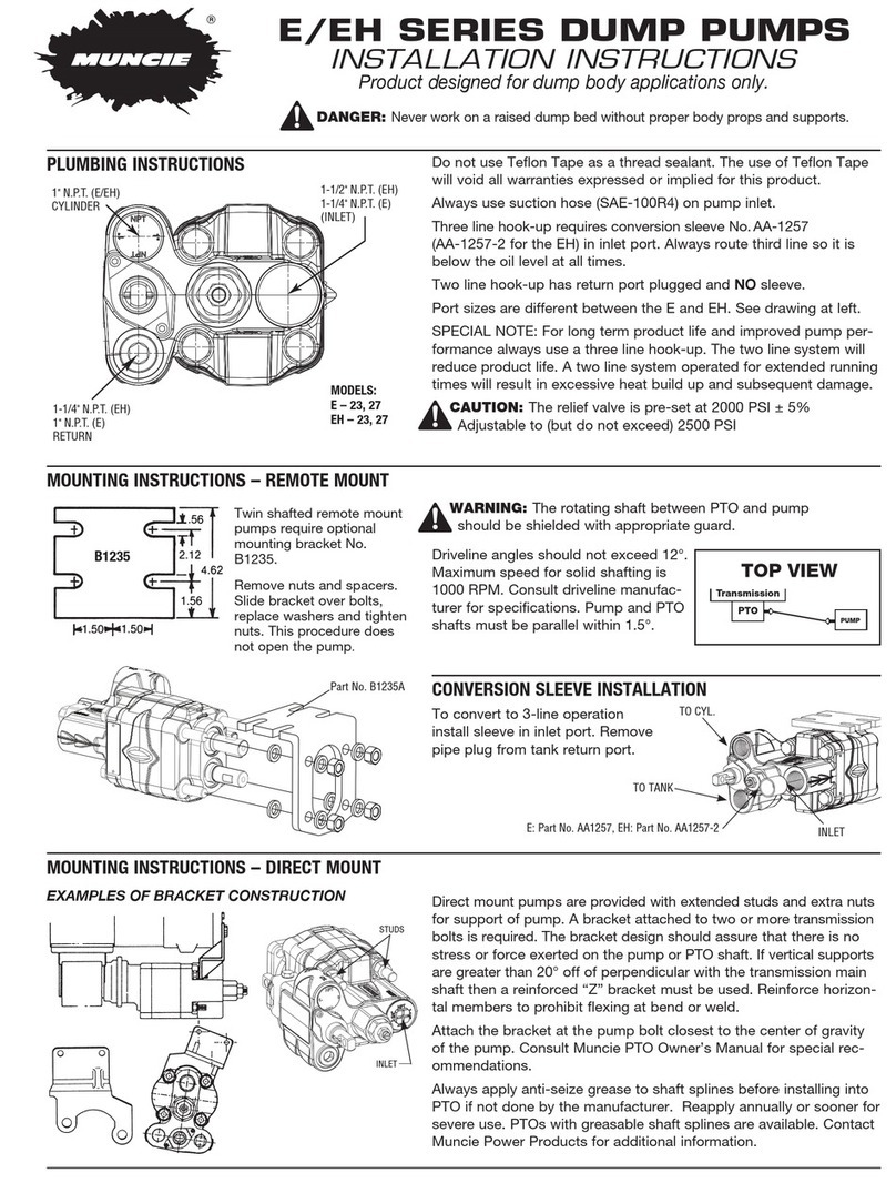 Muncie E Series installation instructions
