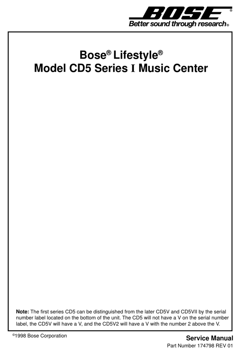 Bose Lifestyle CD5 Series I User manual