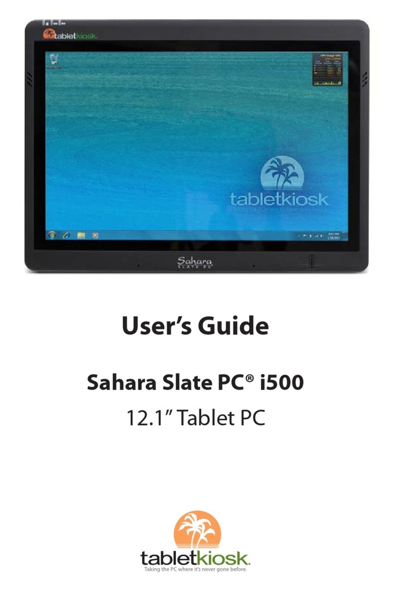 TabletKiosk Sahara Slate PC i500 user guide