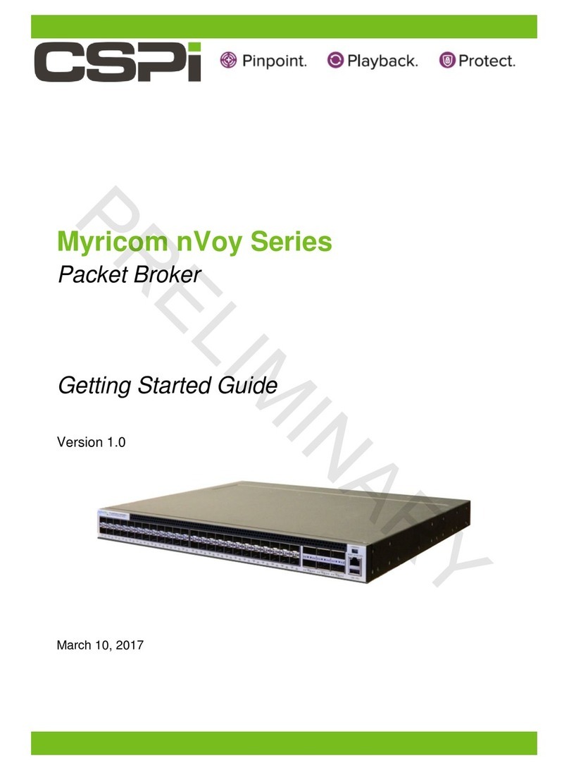 CSPi Myricom nVoy Series Getting started guide