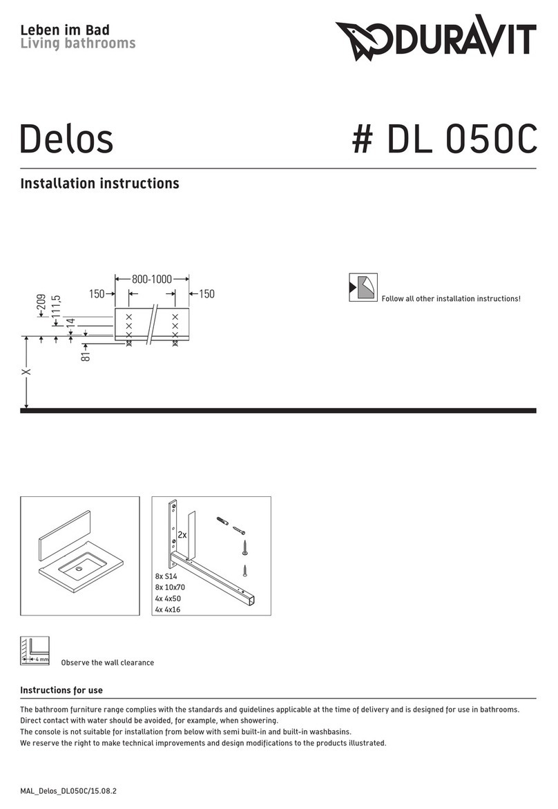 DURAVIT Delos DL 050C User manual DURAVIT Delos DL 050C User manual