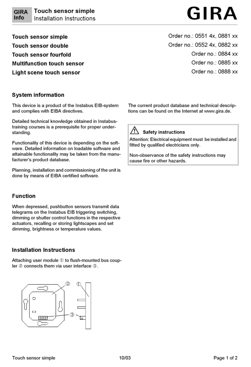 Gira 0551 4 Series User manual