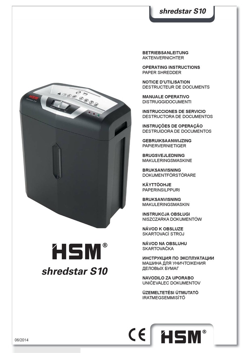 HSM shredstar S10 User manual