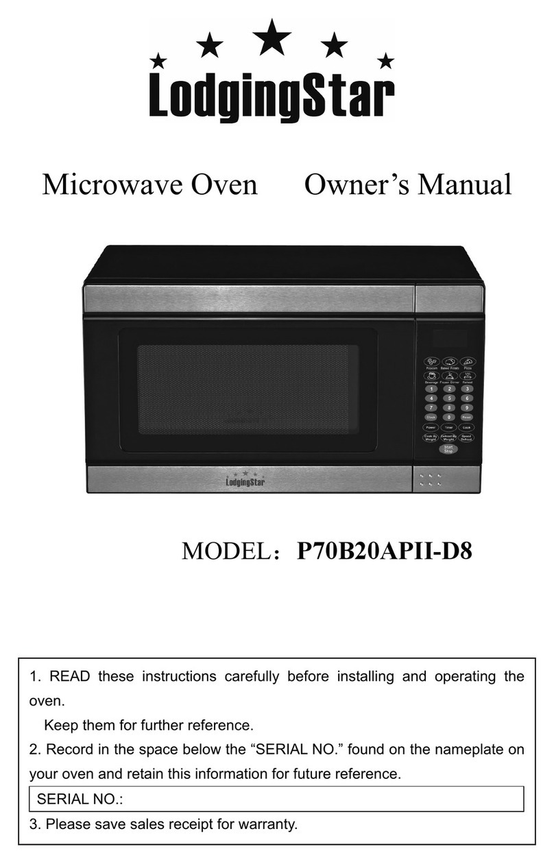 LodgingStar P70B20APII-D8 owner's manual