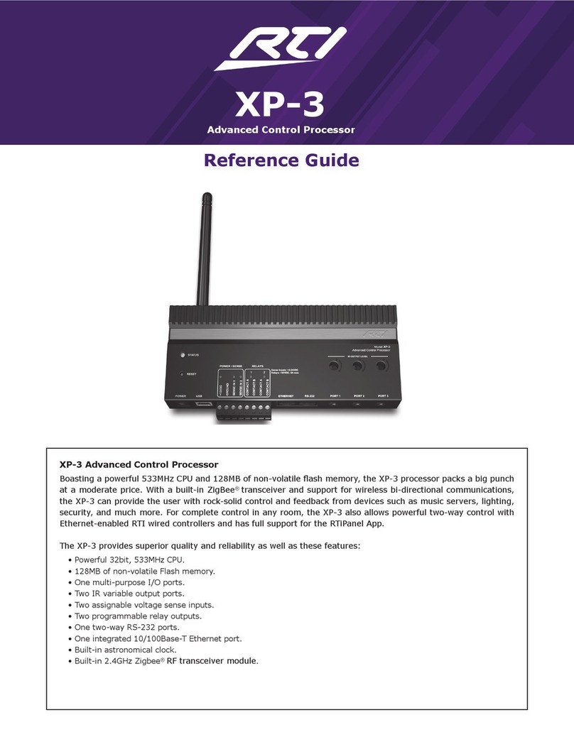 RTI XP-3 User manual