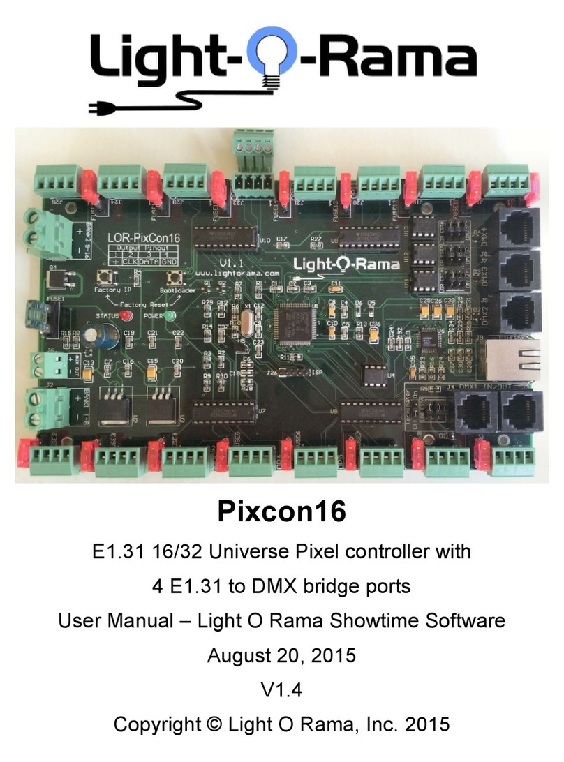 Light O Rama Pixcon16 User manual