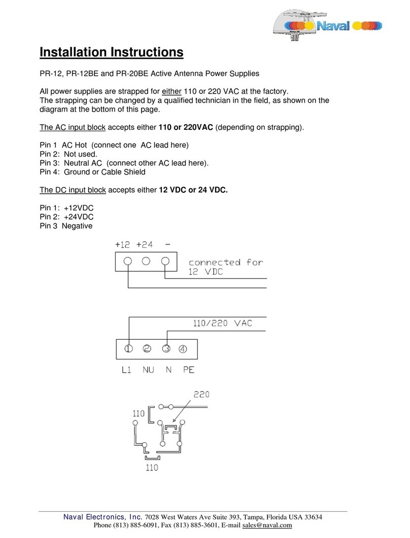 Naval Electronics AB PR-12 installation instructions