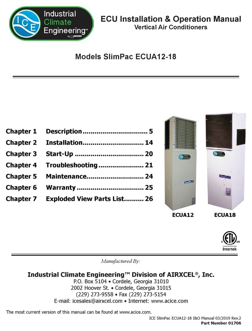 Industrial Climate Engineering SlimPac ECUA12 User manual