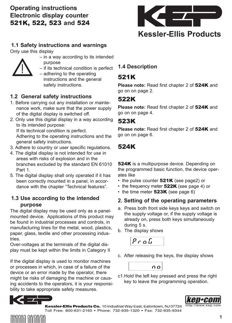 Kessler-Ellis Products 521K operating instructions