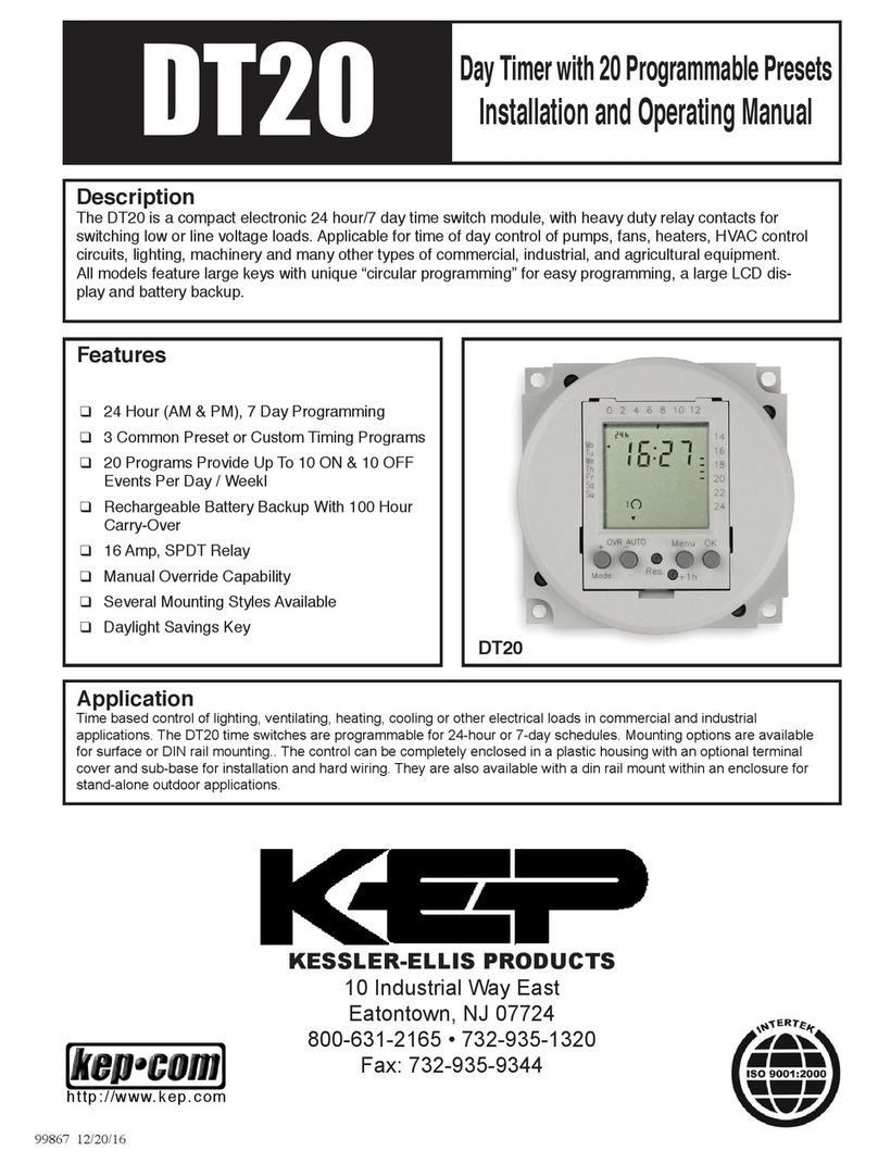 Kessler-Ellis Products DT20 User manual