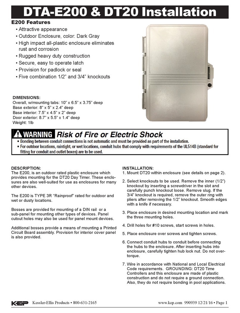 Kessler-Ellis Products DT20 User manual
