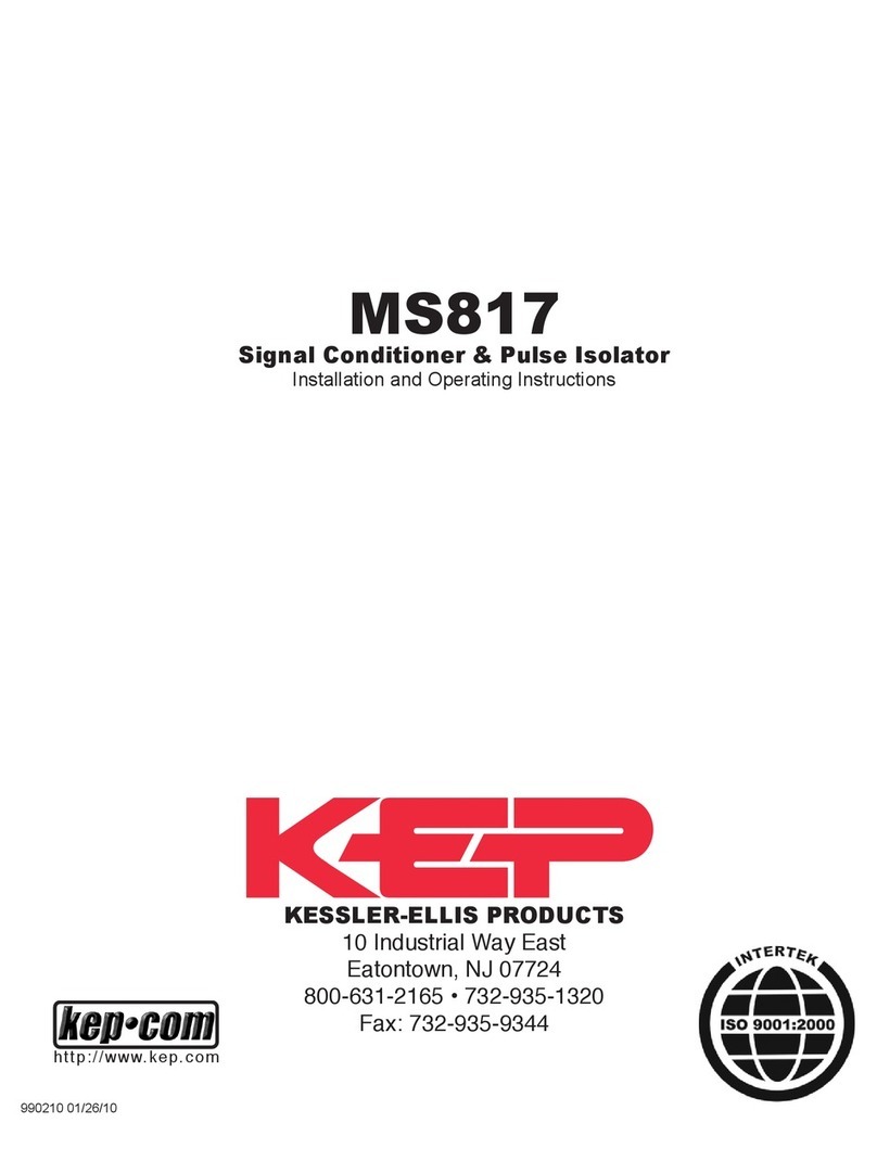 Kessler-Ellis Products MS817 Installation and operating instructions Kessler-Ellis Products MS817 Installation and operating instructions