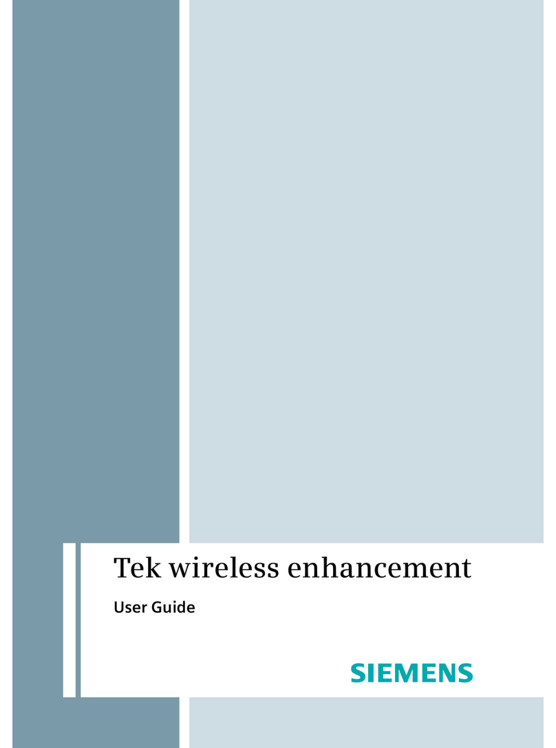 Siemens Tek wireless enhancement User manual Siemens Tek wireless enhancement User manual