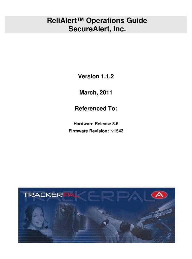 SecureAlert, Inc. ReliAlert Operation guide