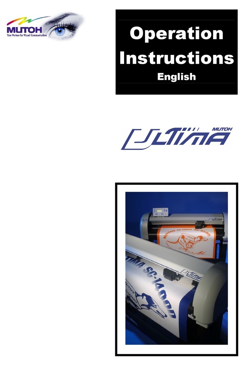 MUTOH Ultima SC-850D Operation instructions