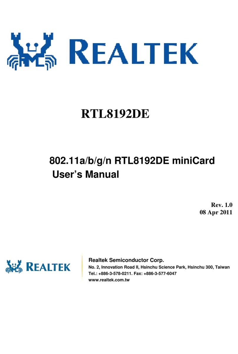 Realtek RTL8192DE User manual