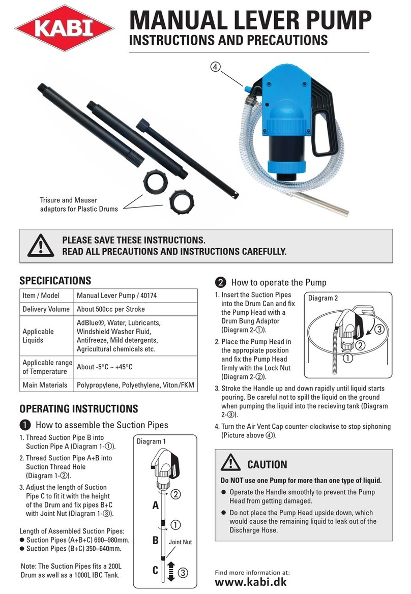 KABI 40174 Instructions and precautions