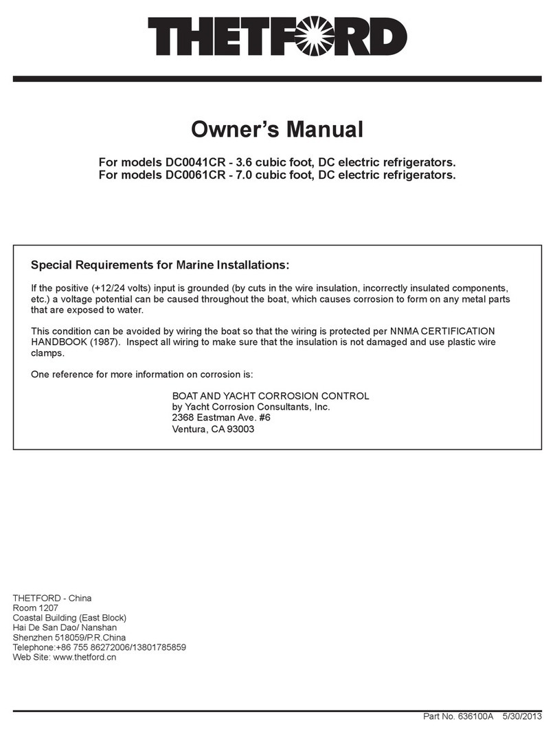 Thetford DC0041CR owner's manual