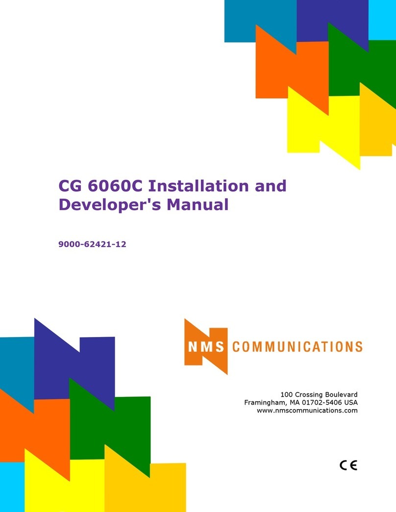 NMS Communications CG 6060C Installation and Developer's Manual