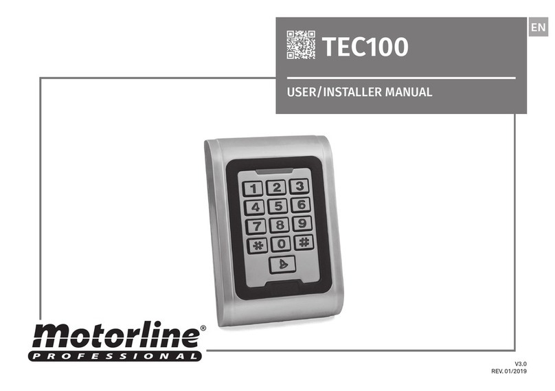 Motorline professional TEC100 User& installer's manual