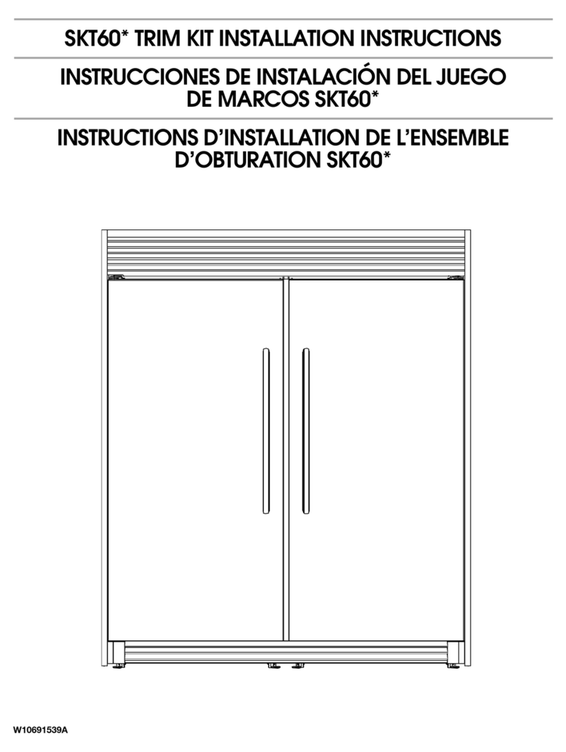 Whirlpool SKT60 Series installation instructions