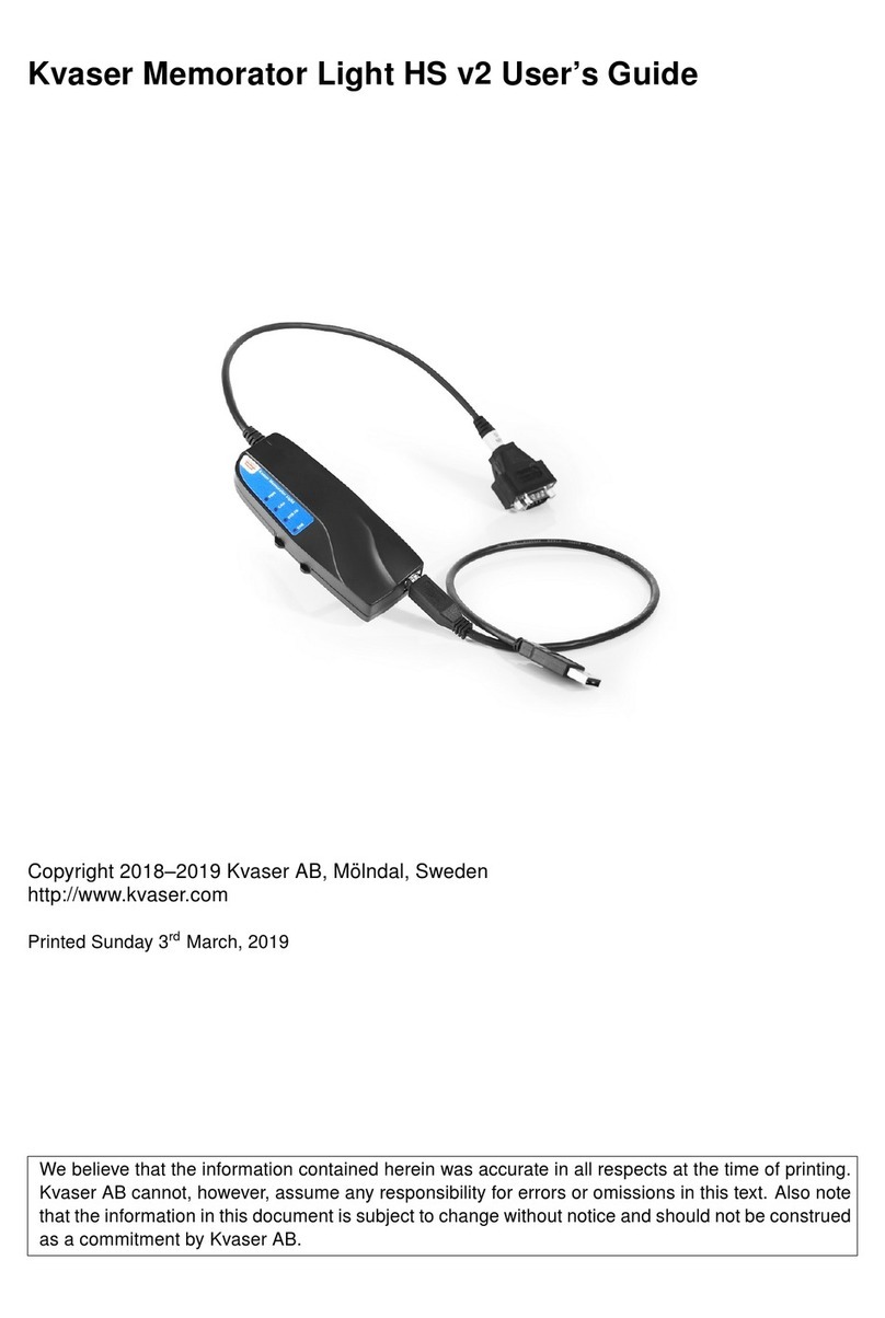 Kvaser Memorator Light HS v2 User manual