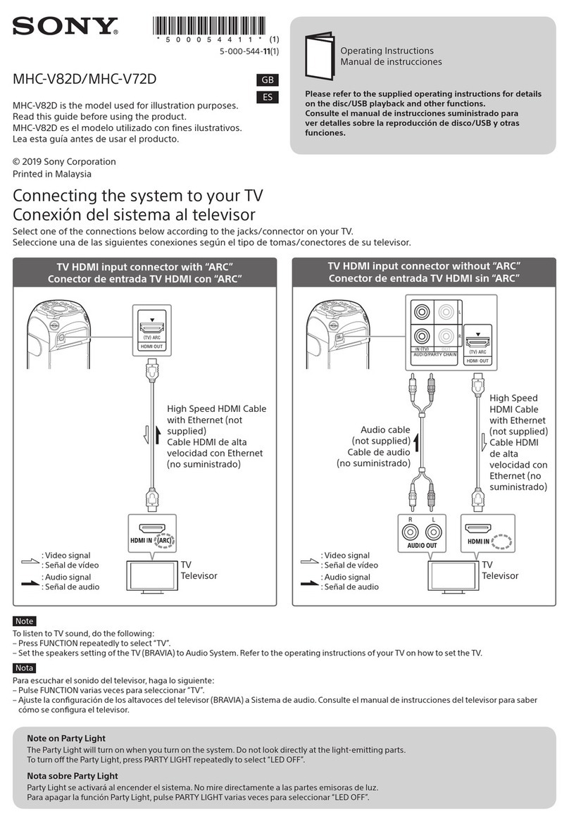 Sony MHC-V82D operating instructions
