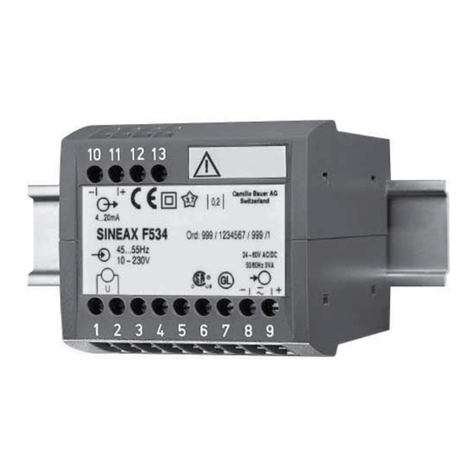 Camille Bauer SINEAX F534 operating instructions