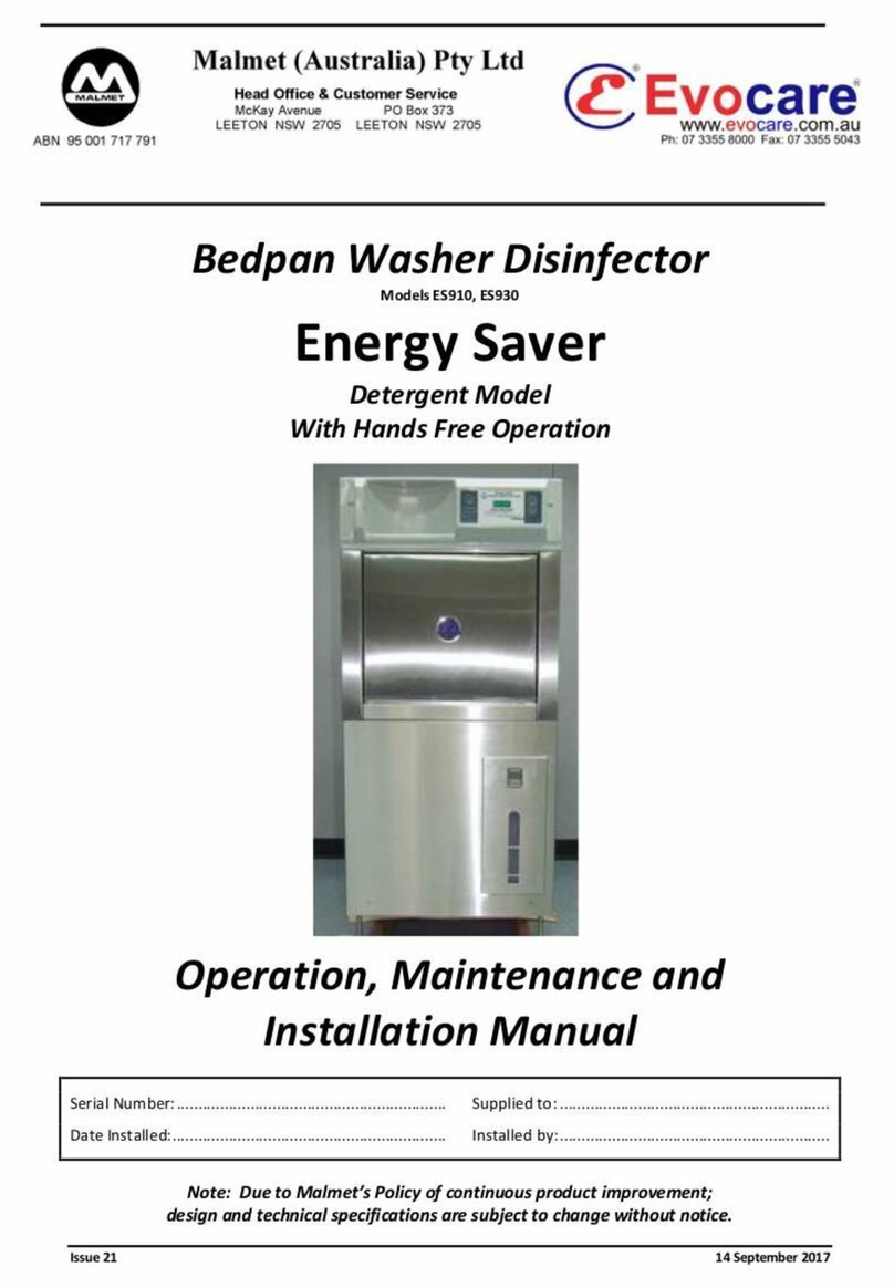 Malmet Energy Saver ES910 Operation, maintenance and installation manual