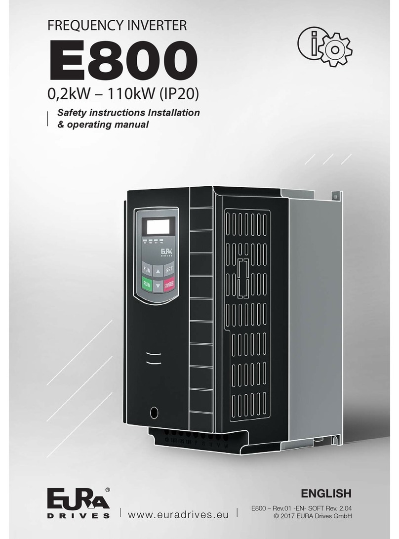 EURA DRIVES E800 series Safety instructions, installation and operating manual