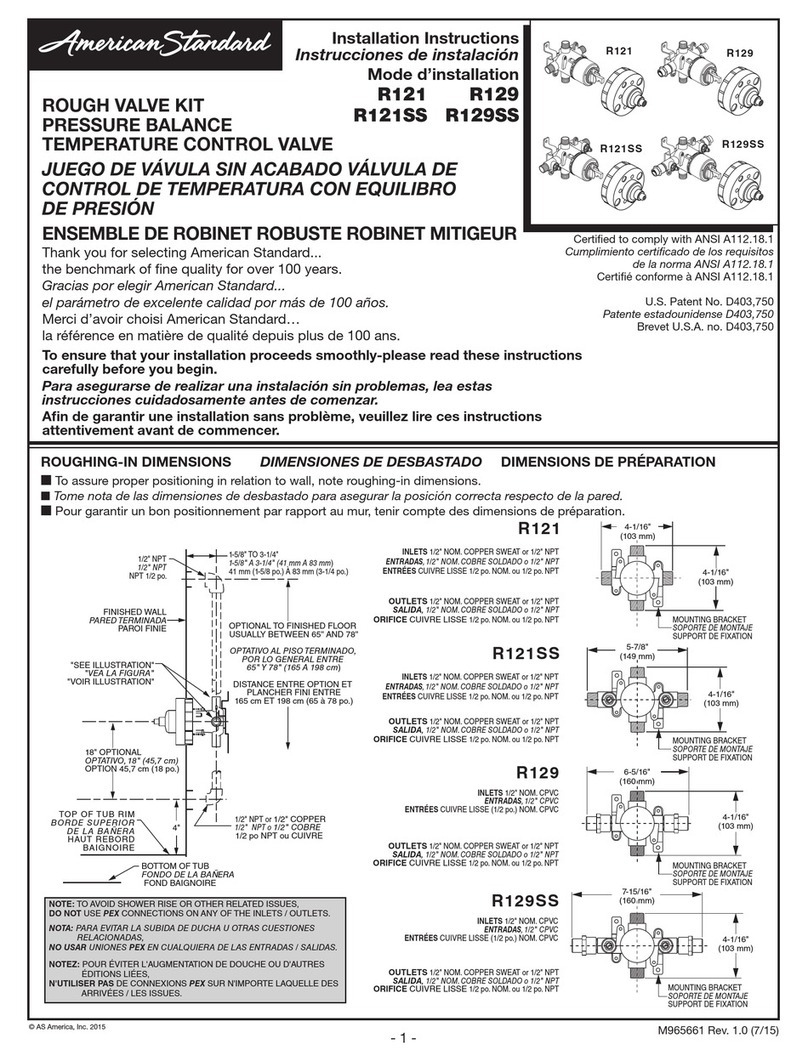 American Standard R129 User manual American Standard R129 User manual