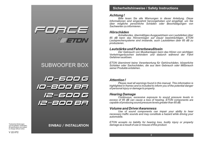 Eton Force 10-600 G User manual Eton Force 10-600 G User manual