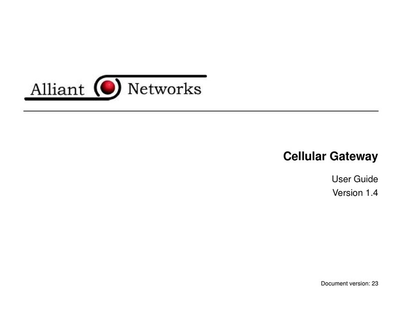 Alliant Networks CGW101 user guide