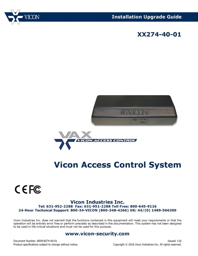 Vicon VAX-1D Installation and operation manual