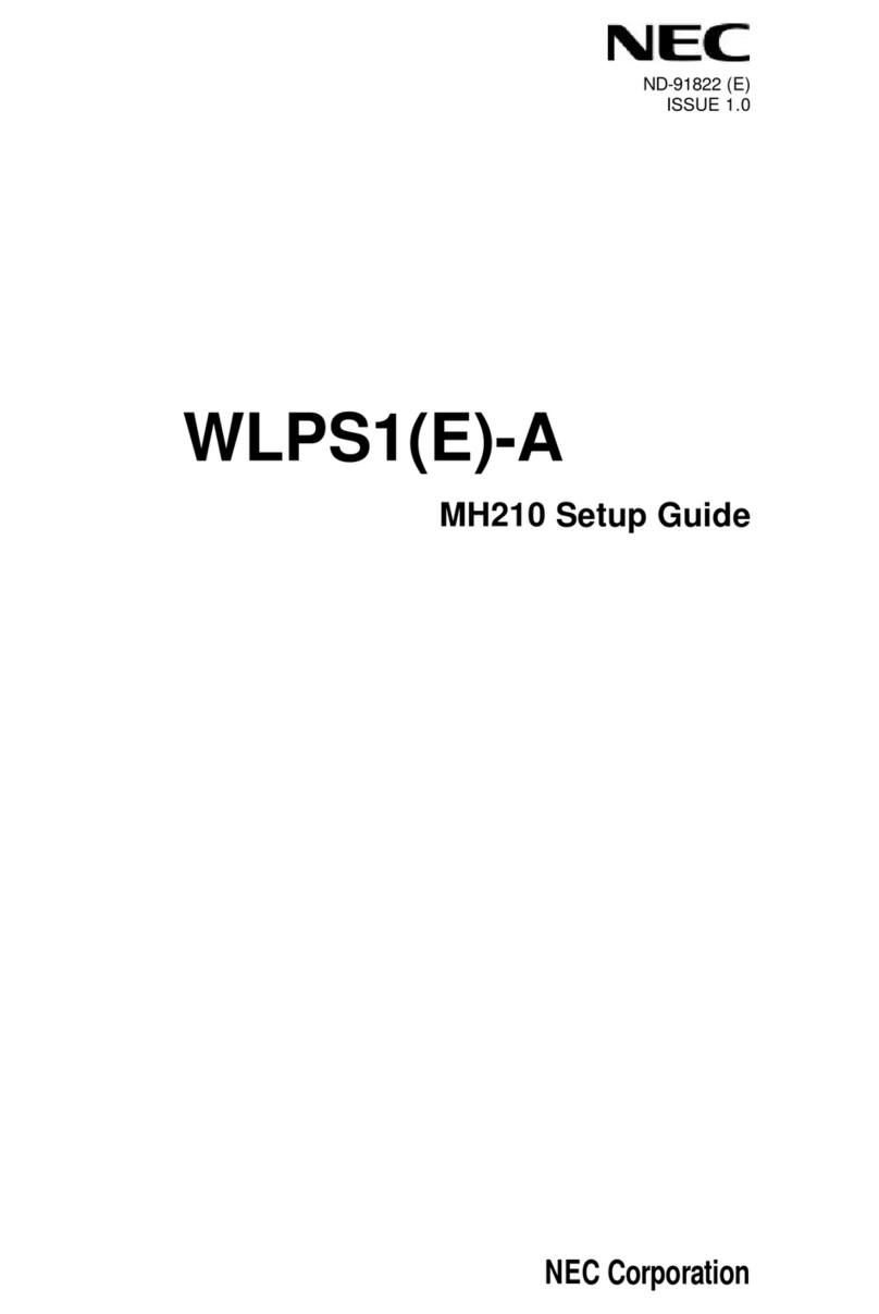 NEC MH210 User manual