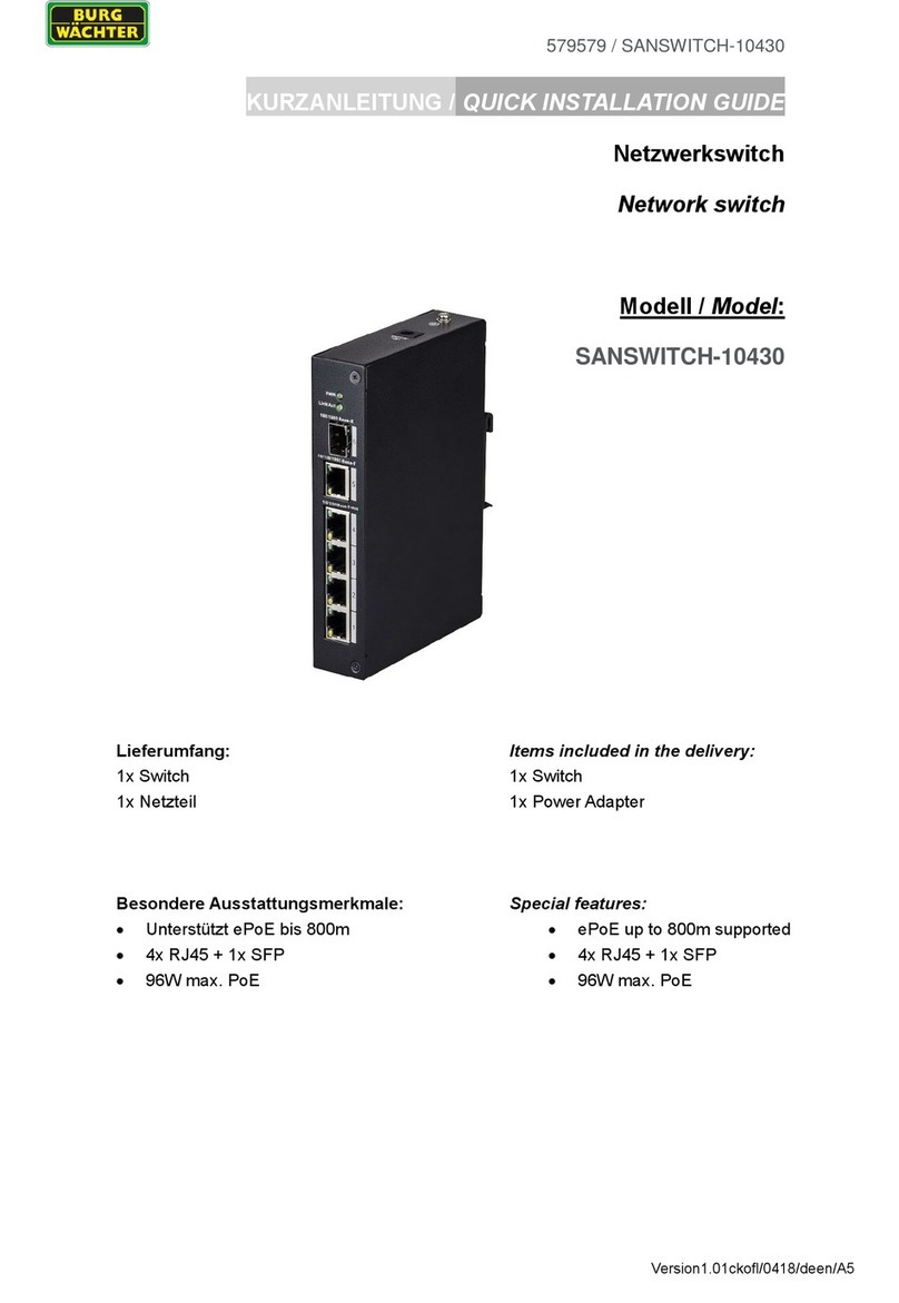 Burg Wächter SANSWITCH-10430 Quick installation guide