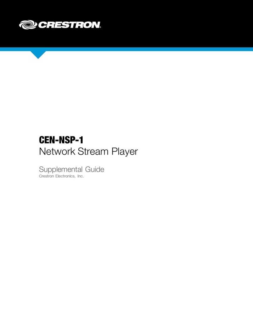 Crestron CEN-NSP-1 Supplemental guide