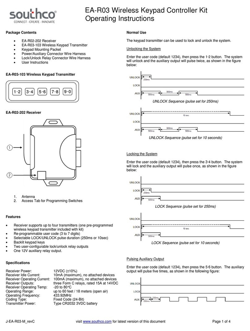 Southco EA-R03 operating instructions