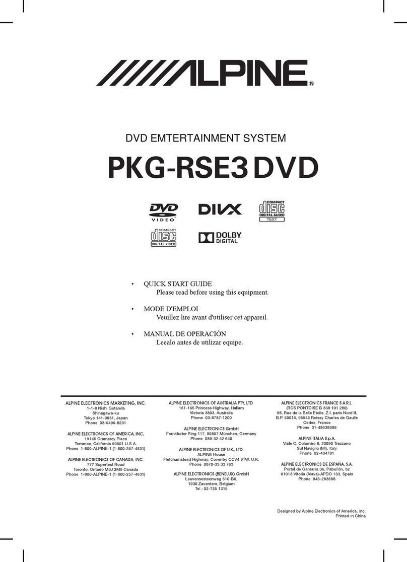 Alpine PKG-RSE3DVD User manual